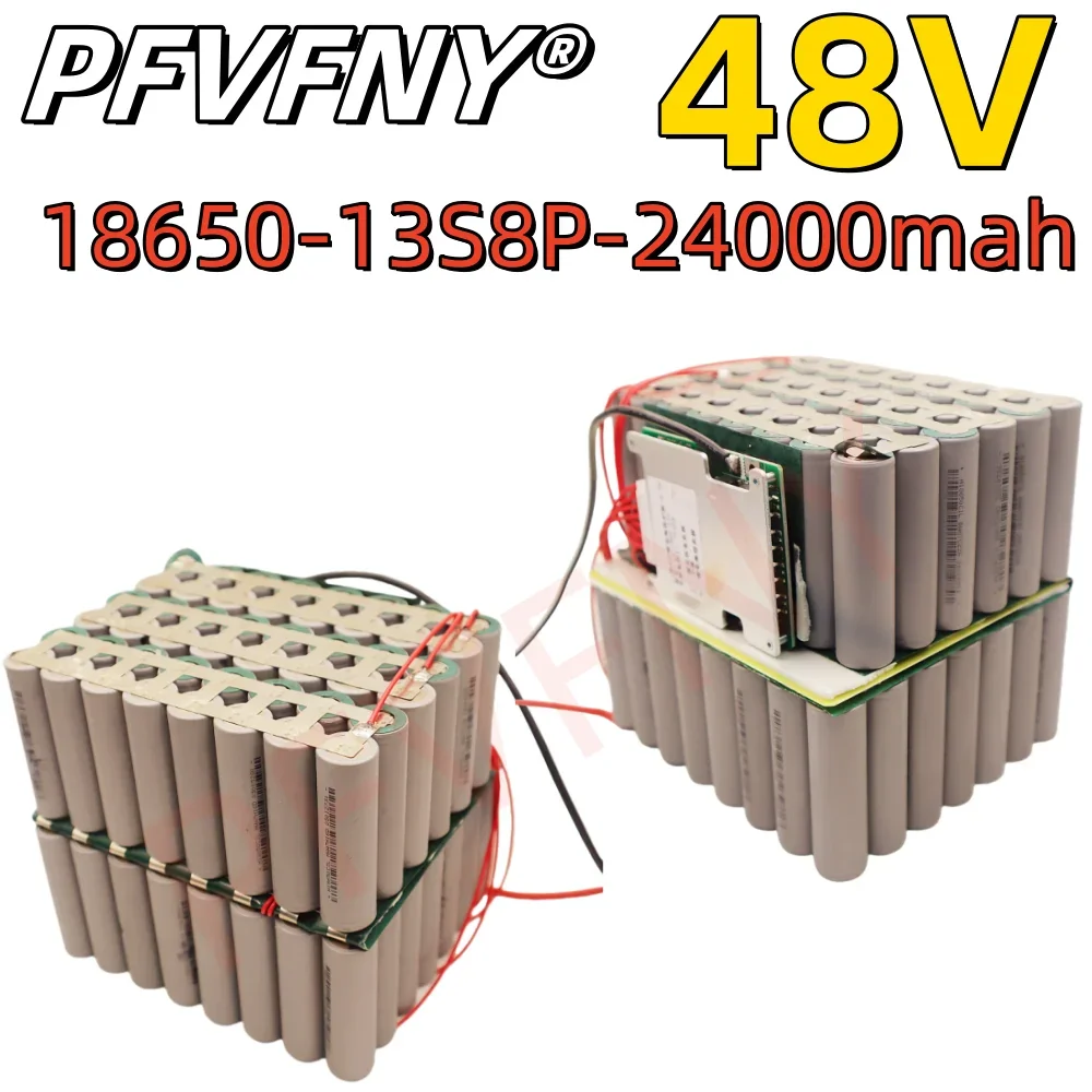 Air fast transportation,sufficient capacity 18650 lithium battery 48V24000mAh 13S8P，Bicycle，suitable for 200-3000W motor，moped