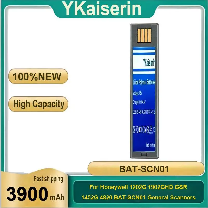 3900mAh For Honeywell 1202G 1902GHD Gsr 1452G 4820 3820 Prolonged Performance Bat-SCN01 Strong Compatibility Scanners Battery