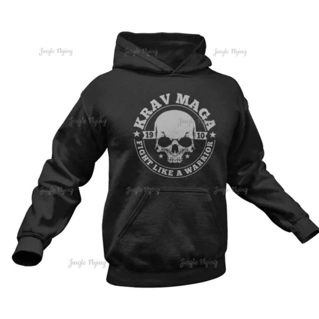 Krav Maga Hoodie Fighter Gift Idea For Him Her Sweatshirt Pullover Long Sleeves Warm And Sturdy