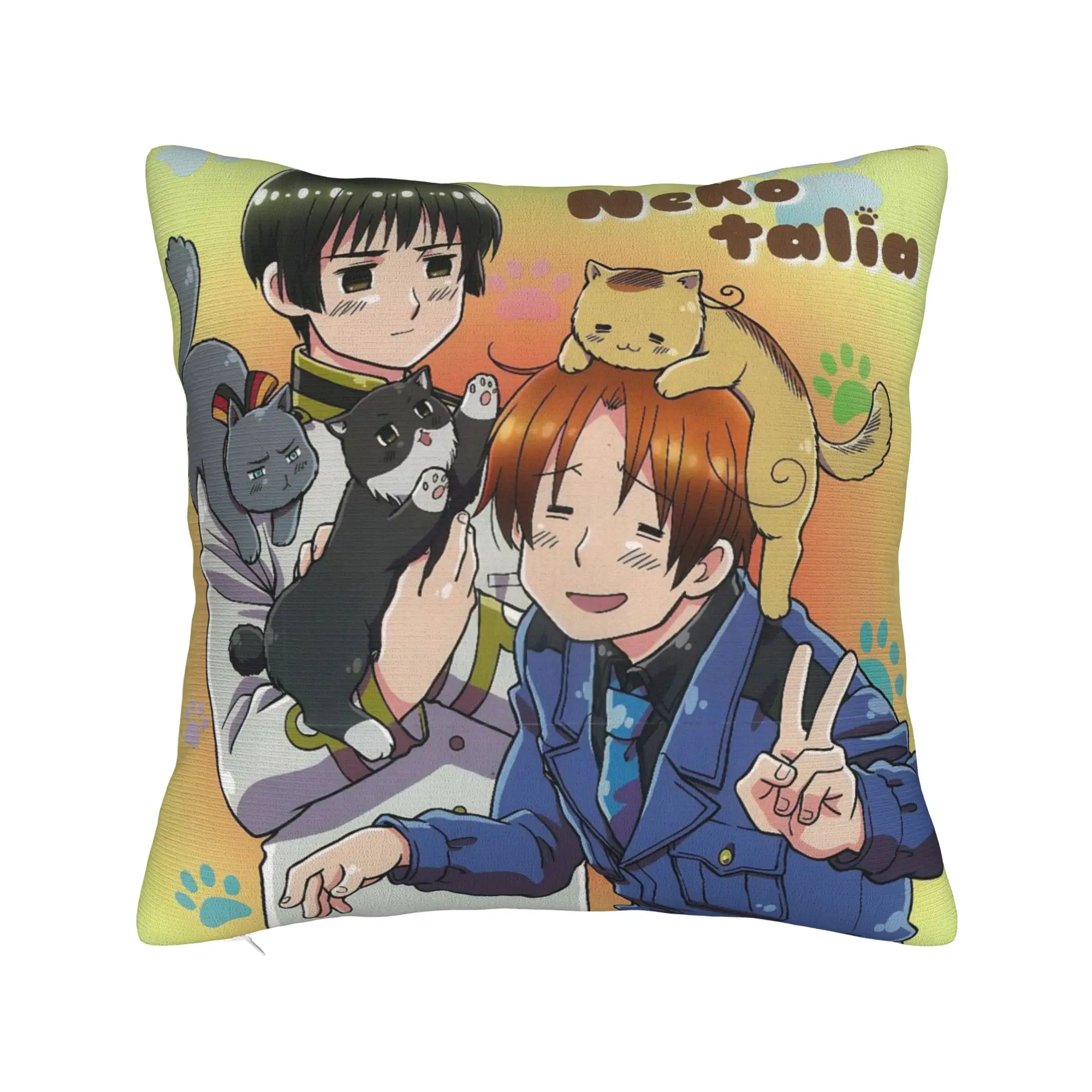 Decorative Pillowcase Hetalias Axis Powers Merch Home  Throw Pillow Case Cover Zipper Multiple Sizes