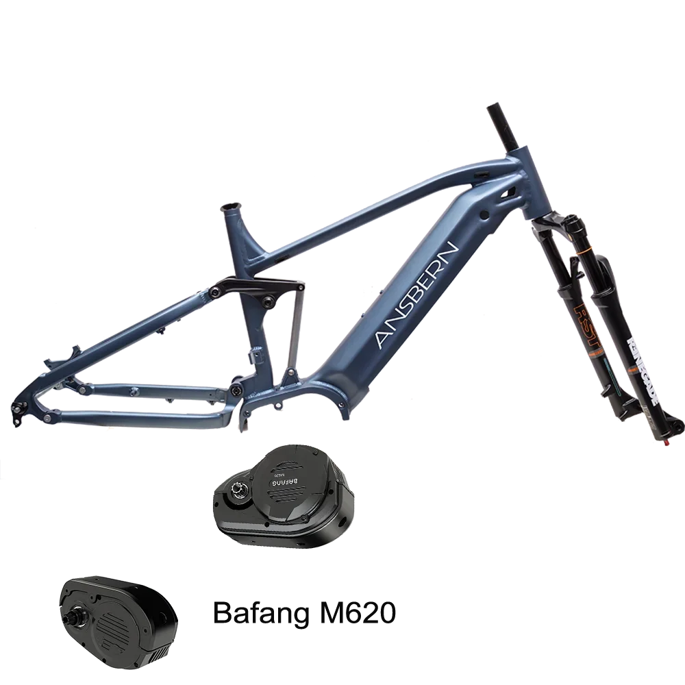 2023 New Design EMTB Hot Sales  Full Suspension Middle Drive Ebike Frame Electric Bike Frame