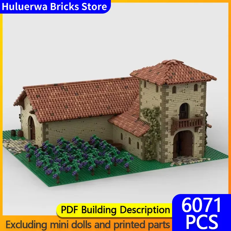 City Street View Model MOC Building Bricks Vineyard And Winery Modular Technology Gifts Holiday Assemble Children Toys Suit