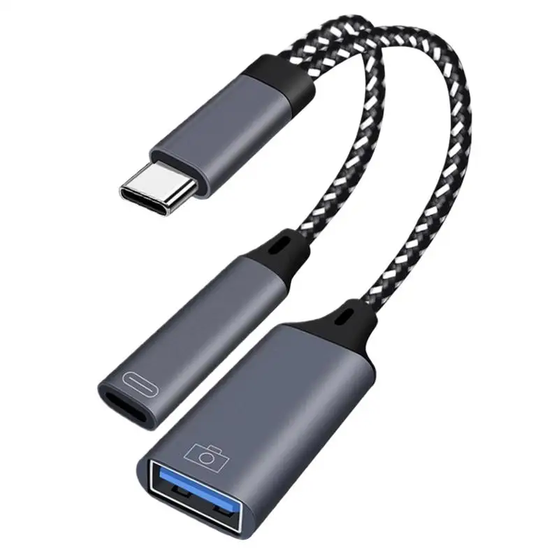 USB Type C Adapter Dubbele Hoofd Snoer Kabel Oplader Converter 10Gbps Connector Converter Adapter C Man-vrouw Converter USB