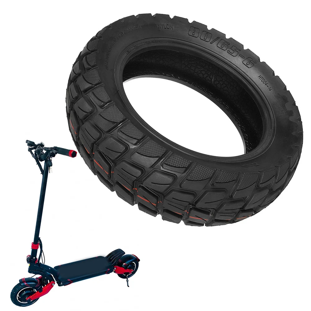 

1pc Tubeless Tyre 10in 80/65-6 Tubeless Tyre Offroad Vacuum Tire Replacement For-Zero 10X For-Kugoo M-4 Scooters Accessories