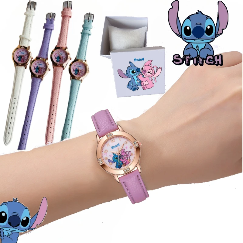 

Disney Anime Stitch Children Wristwatch Cute Cartoon Peripheral Products Student Watch Unisex Creative Birthday Gifts