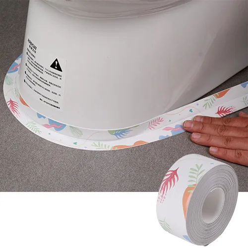 

Caulk Tape Self Adhesive Waterproof, Bathroom Caulking Strip Floor Tile Toilet Tub Baseboard Trim, DIY Renter Friendly Decor