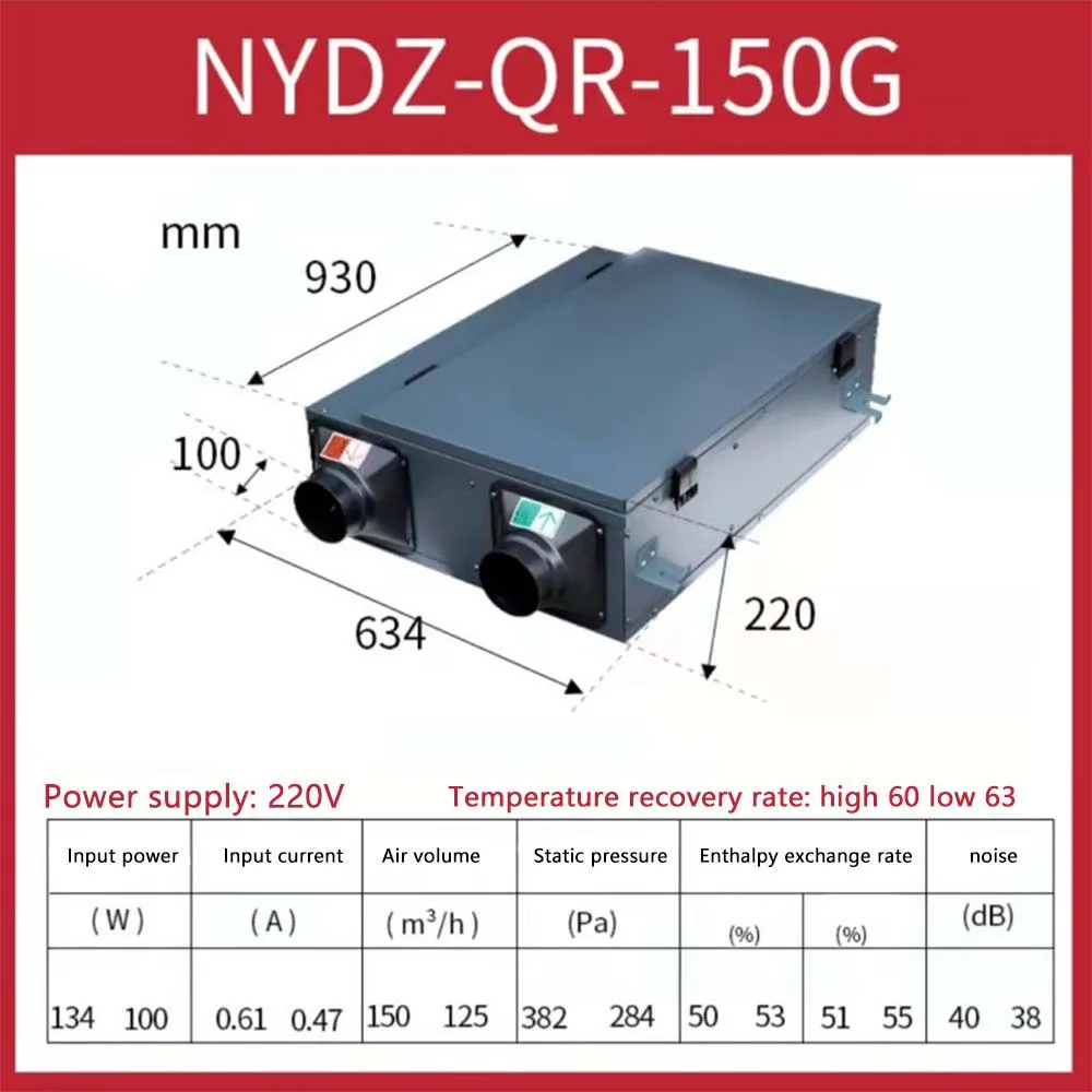 Commerciële Ventilatie Nieuwe Ventilator Stille Blower Indoor Frisse Luchtsysteem Huishoudelijke Eenrichtingsafzuigventilator