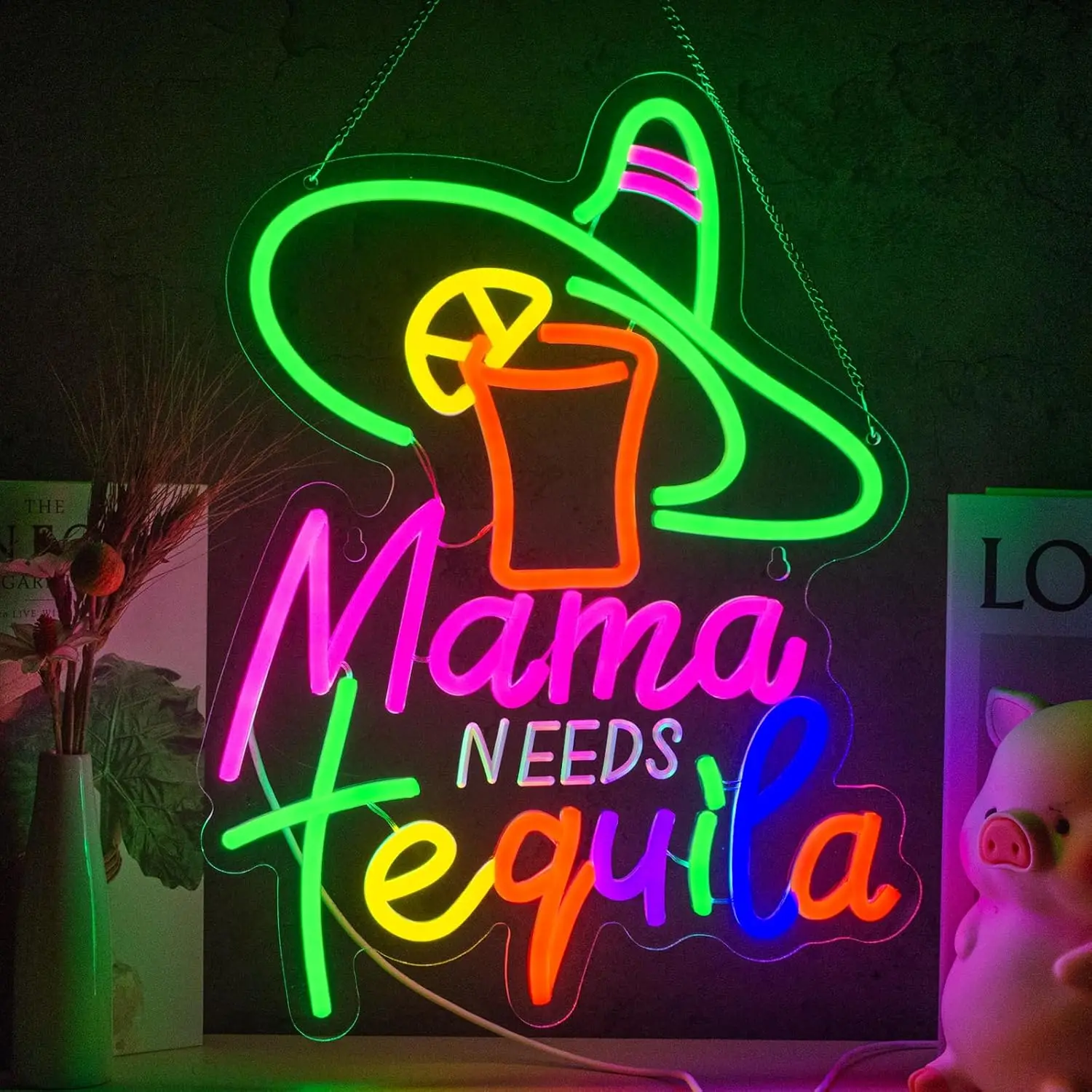

Mama Needs Tequila Неоновая вывеска USB Светодиодный светильник для бара Ресторан Домашний паб Вечеринка Клуб Магазин Украшение neon personnalisé Подарок