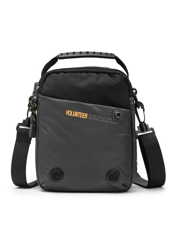 Bolsa de Ombro Voluntário para Homens 2023 Nova Moda Grande Capacidade Casual Impermeável Telefone Commuter Light Weight Bags1698-14