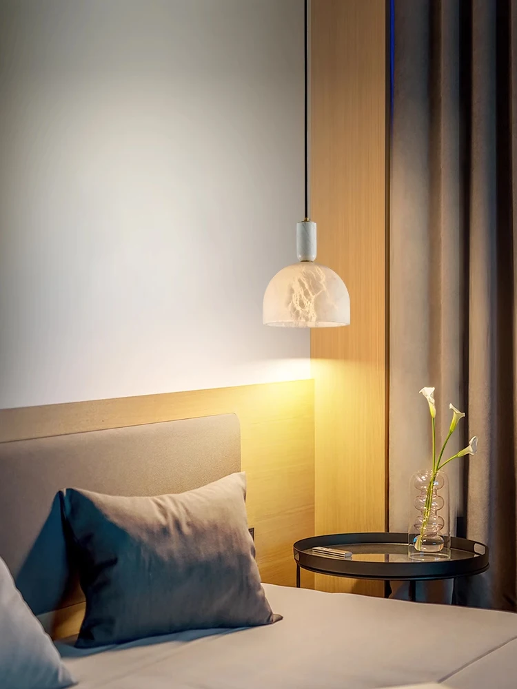 

Минималистичный мраморный подвесной светильник для спальни, прикроватная лампа, столовая, барная стойка, кабинет, постмодернистская лампа для украшения коридора