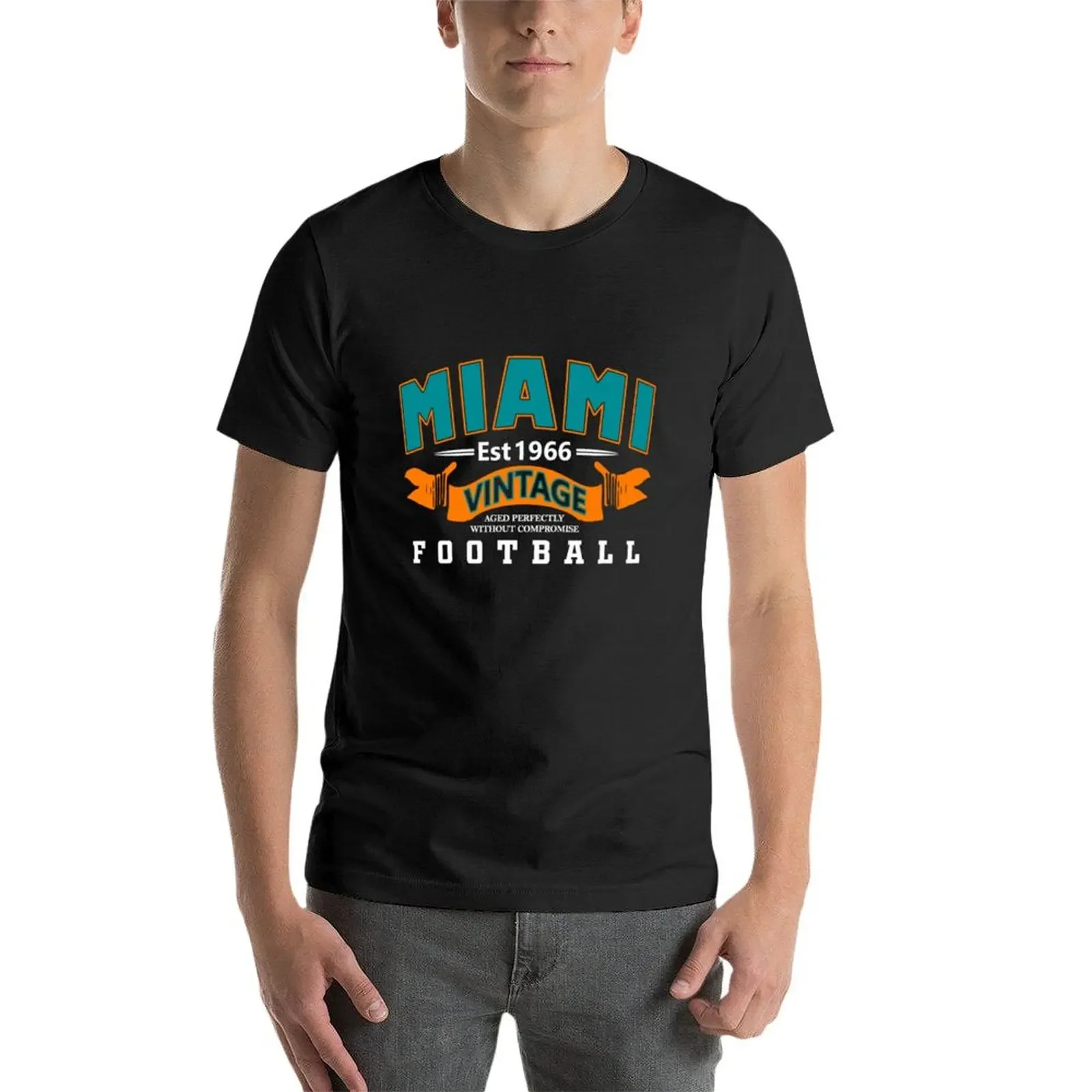 Miami Pro Voetbal-Vintage Classic 1966 T-Shirt Voor Een Jongen Vintage Anime Shirt Anime Shirts Heren