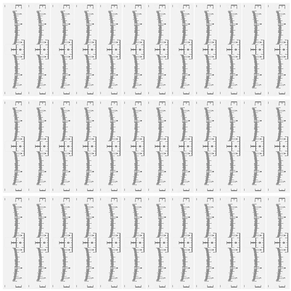 Règle de positionnement pour sourcils, pochoir de mise en forme des sourcils réutilisable pour femmes, mesure précise, outils de maquillage, qualité Salon, 50 pièces