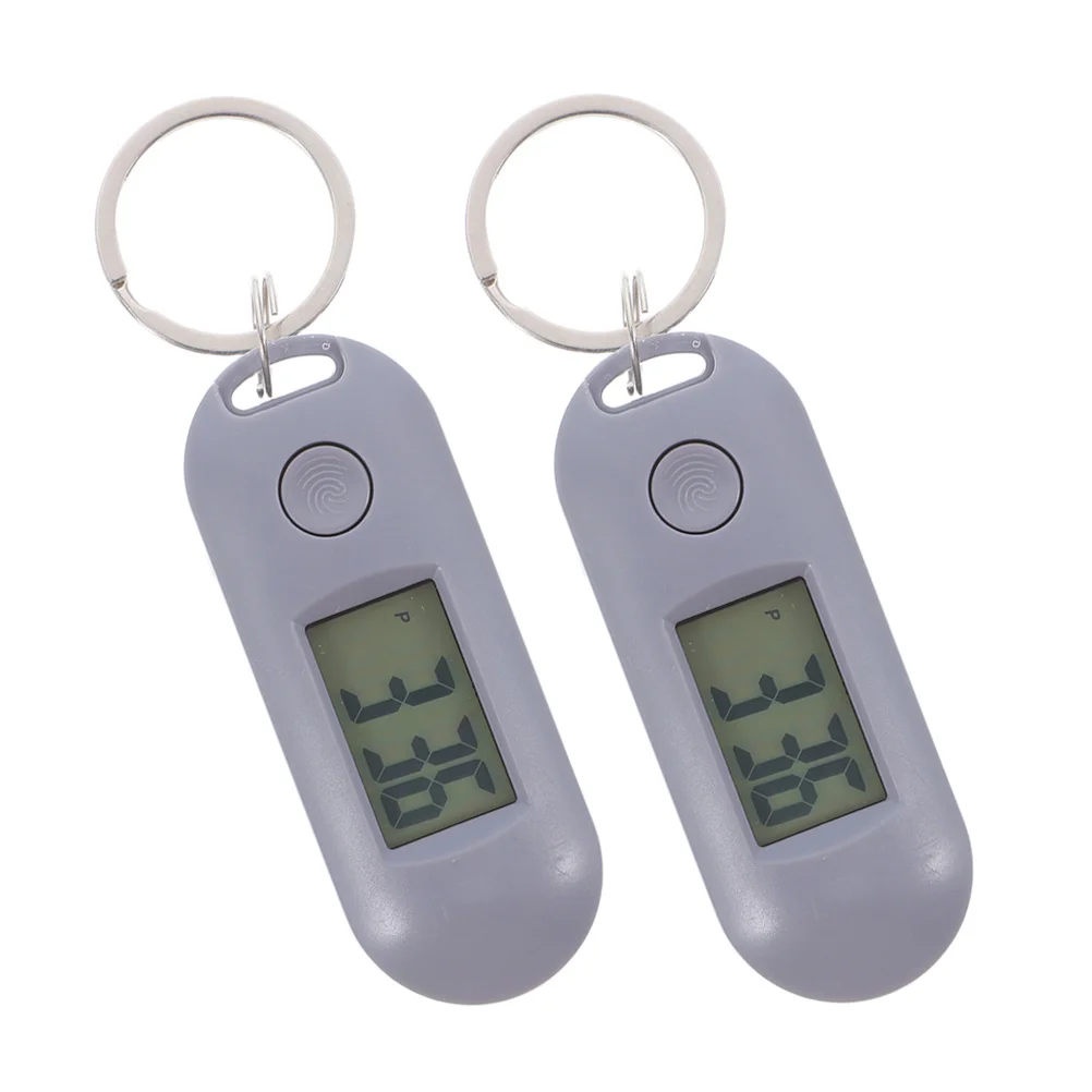 

2Pcs Keychain Electronic Watch Mini Digital Silent Luminous Portable for Students Nurses Work Study Small Digital Watch