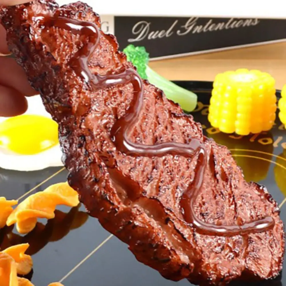 الغربية الغذاء محاكاة ستيك نموذج التظاهر اللعب ألعاب الطبخ محاكاة المطبخ الذرة محاكاة الغذاء وهمية البيض المقلي الأطفال/