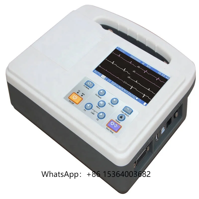 

Touch Screen Ecg Machines Hospital Portable Mobile Digital Ecg Machine 12 Channel With Keyboard