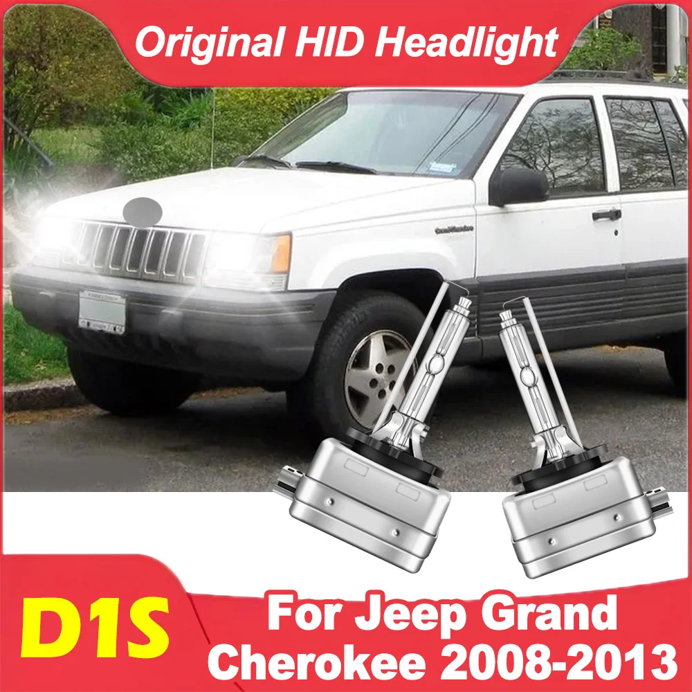 

2 шт., 35 Вт, ксеноновая фара D1S, оригинальная HID фара 6000K, супер яркая лампа ближнего света для Jeep Grand Cherokee 2008-2013, автомобильный свет