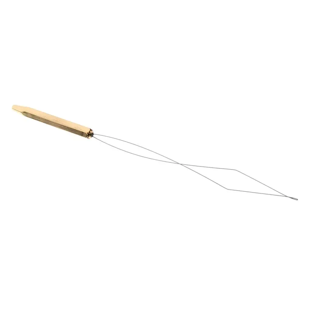 Fly Tying Bobbin Threader, Brass Handle Fly Tying Tools for Lure Making