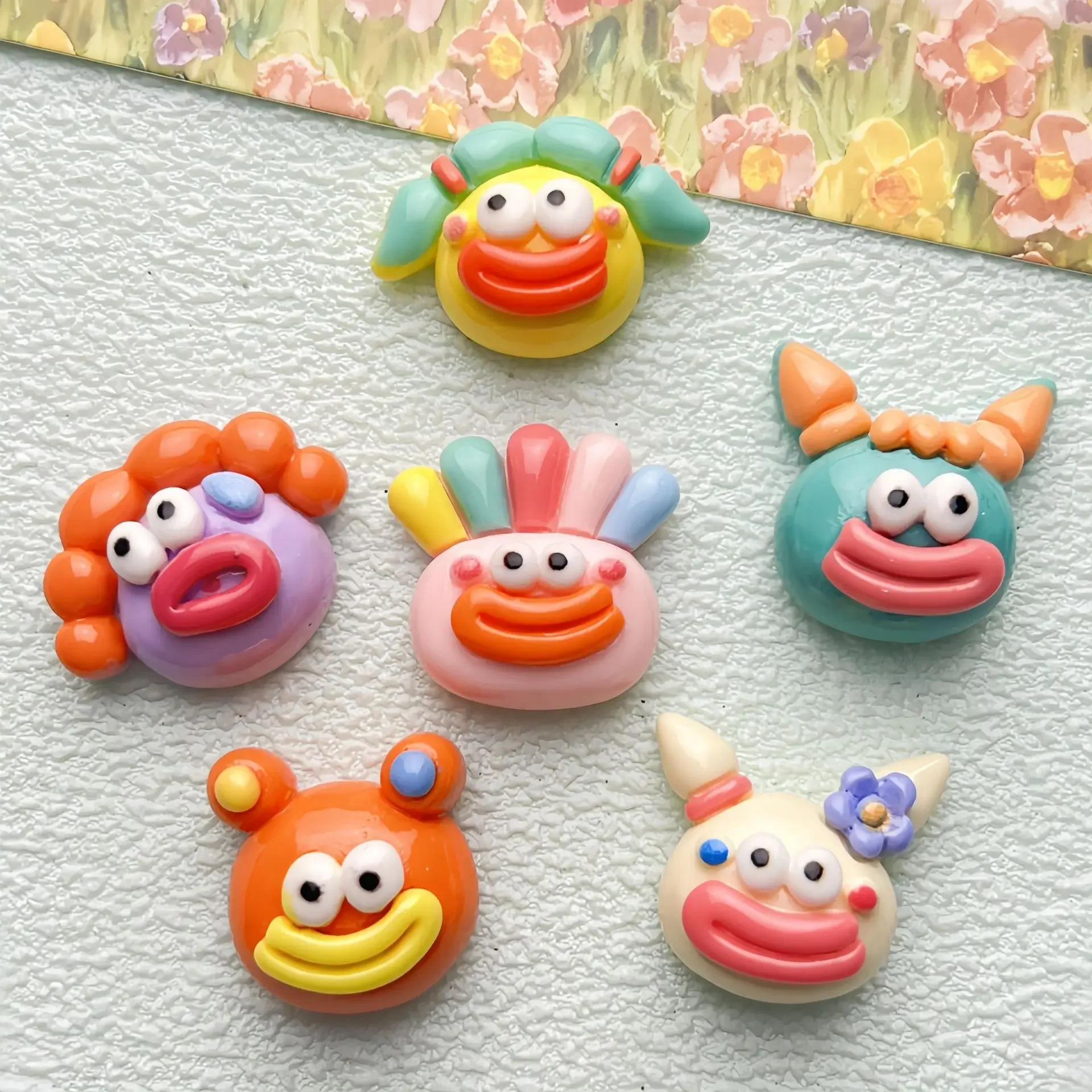 5 Stuks Schattige Cartoon Grappige Worst Mond Hars Flakback Cabochons Diy Ambachten Materialen Sieraden Maken Charmes