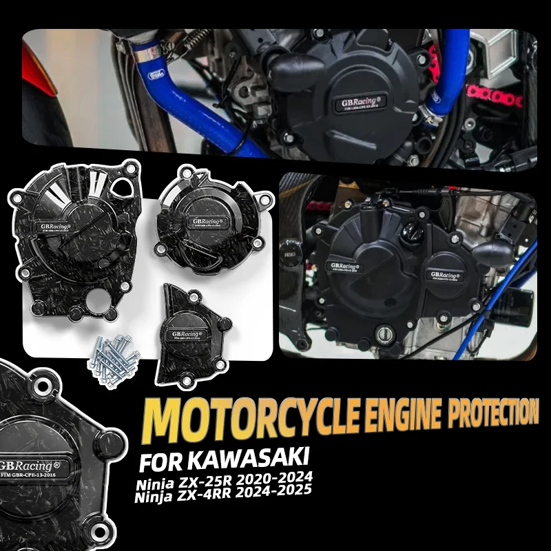 

For KAWASAKI Ninja ZX-25R 2020-2024 NinjaZX-4RR 2024-2026 V2 accesorios para moto Alternator/Clutch/Pulse Cover Engine Cover Set