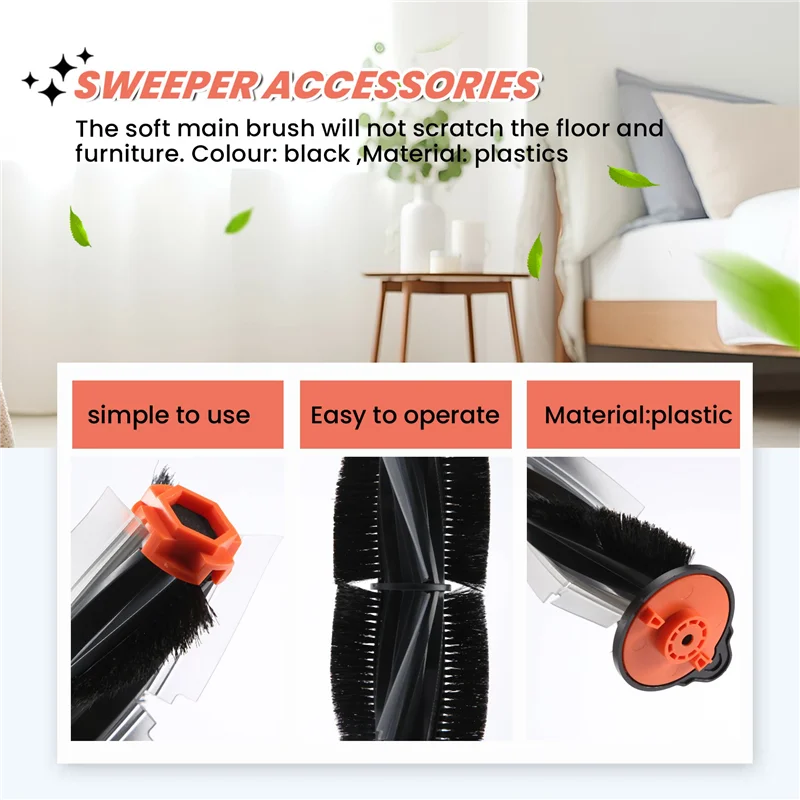 ABBK-3Pcs ل Neato Botvac D سلسلة استبدال D3 D4 D5 D6 D7 جهاز آلي لتنظيف الأتربة أجزاء مجموعة ملحقات الفرشاة الرئيسية