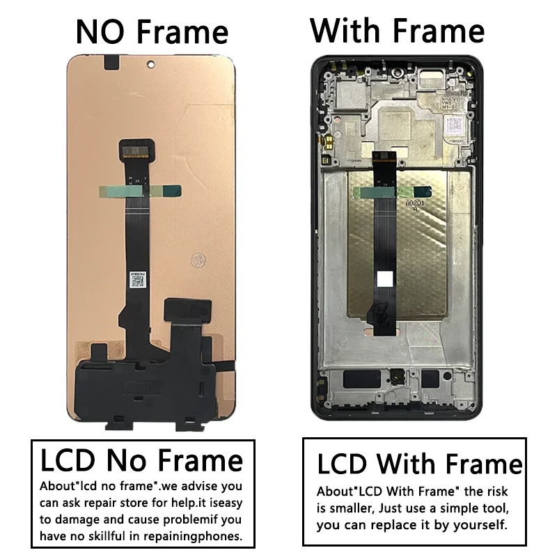 6.  67" AMOLED Ekran LCD z Dotykiem Digitizer do Xiaomi Poco X6 Pro 5G 2311DRK48G, Ekran do Redmi K70E 2311DRK48C — zdjęcie produktu 4