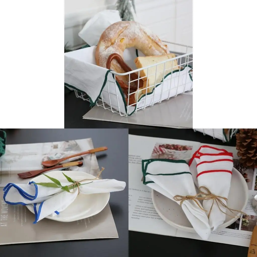 62KD Pack of 4 Cotton Dinner Napkins Cloth Suitable for Formal and Informal Dining