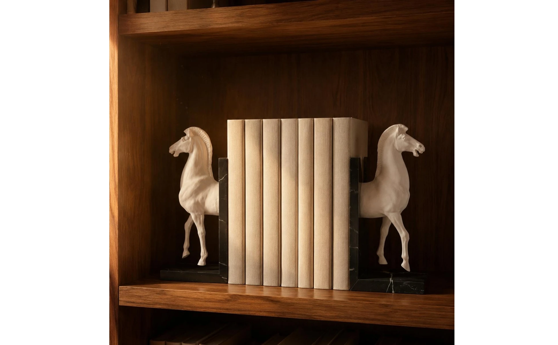 Horse Head Bookend Decorative Horse Head Bookends Creature Bookend Desktop Decoration Home Decor Rustic for Bookshelf, Desk