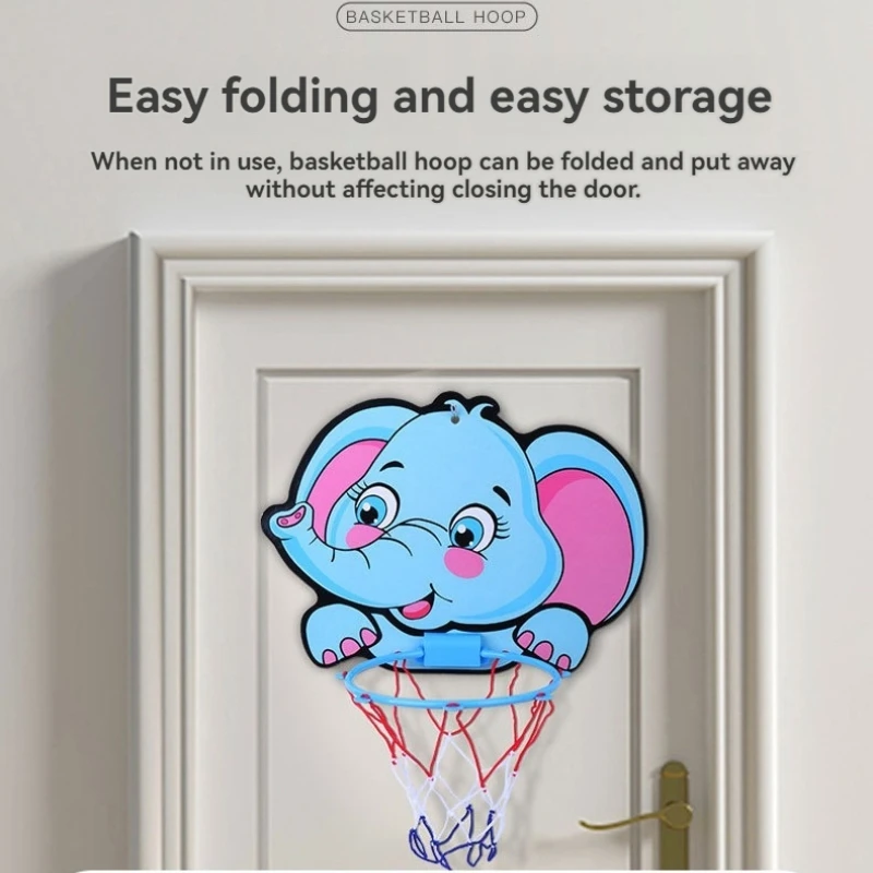 1 szt. Stojak do koszykówki dla dzieci zabawki sportowe zestaw obręczy do koszykówki Cartoon kreatywne zwierzęta dziecięce wiszące przenośne zabawki na zewnątrz