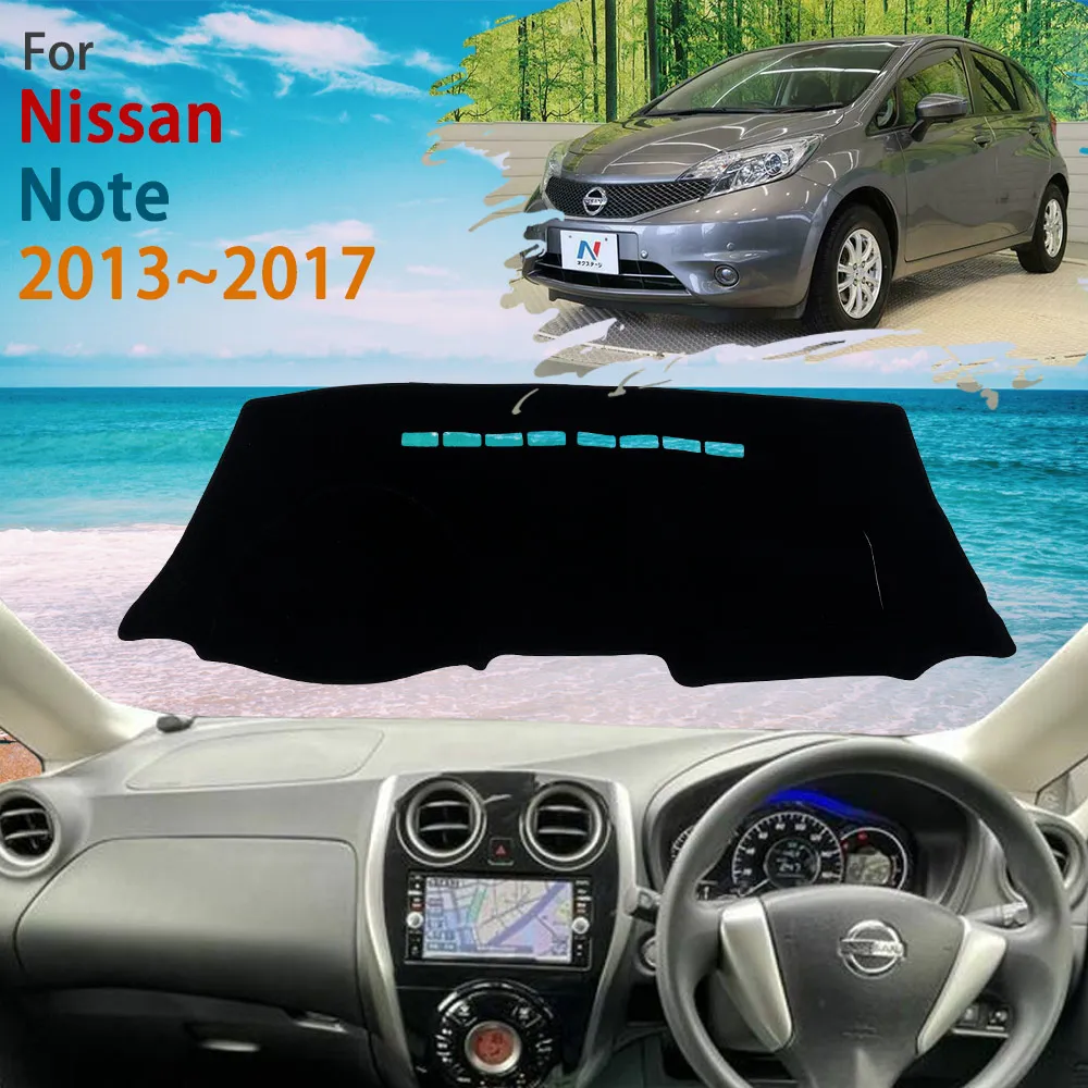 For Nissan Note Versa E12 MK2 2th 2Gen 2013~2017 2014 Dashboard Rug Cover Dash Mat Protective Avoid Light Carpet Car Stickers