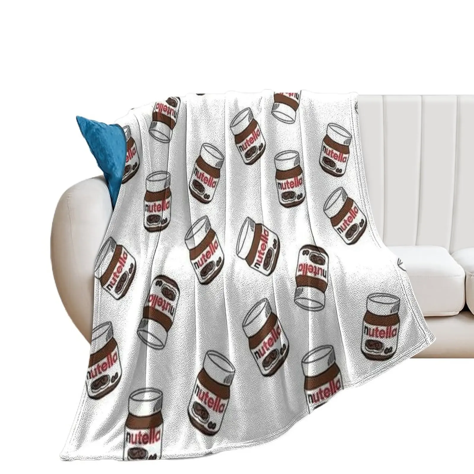 Nutella Pattern Set Throw Blanket wednesday Winter beds Kid'S Decorative Throw Blankets