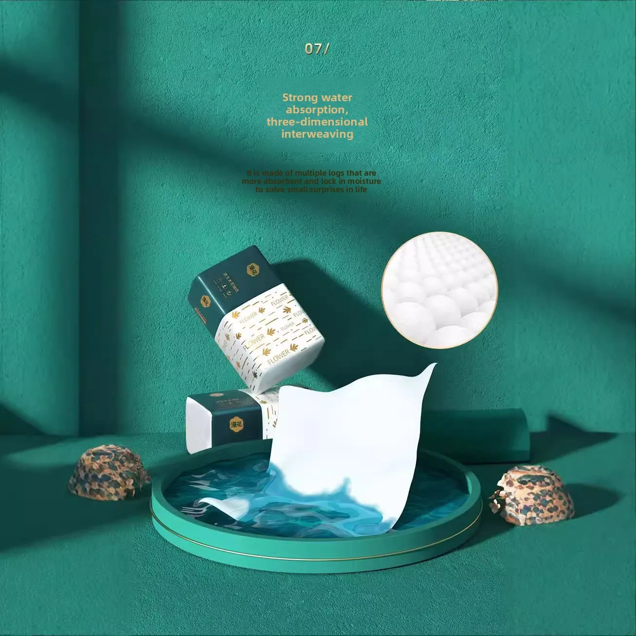 مناديل مانهوا الورقية، 400 ورقة/عبوة، 4 طبقات سميكة، 6-16 عبوة، ورق تواليت منزلي، مناديل خشبية، ورق مناديل قابل للسحب #5