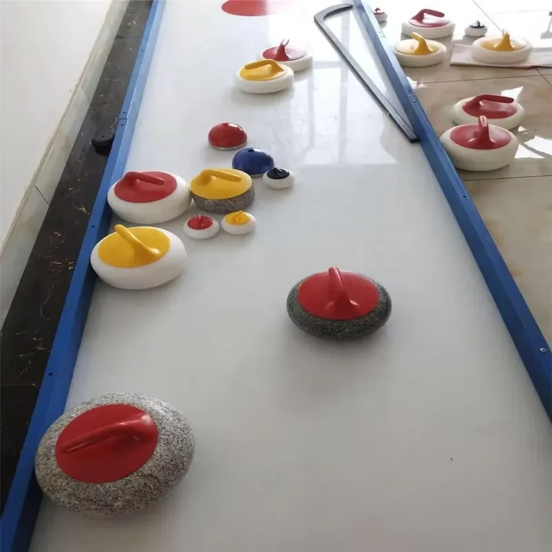 Superior wear-resistant synthetic ice skating tile rink track curling track with curling stone