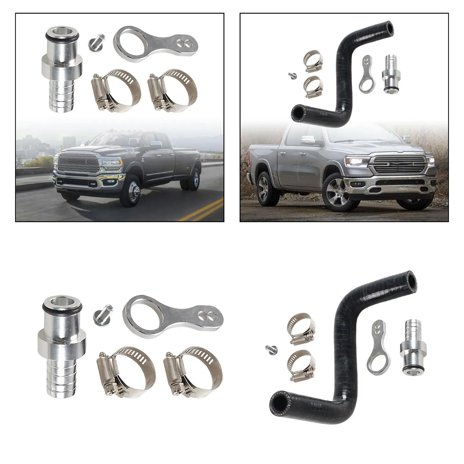 Engine Cooling Accessories Sturdy Stainless Hose Clamps Repairing Coolant Hoses Hose Barb Adapter for 6.7L Engine Parts