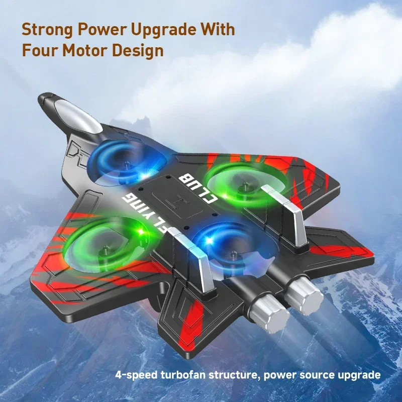 CZ01 RC Roll Stunt Foam  Aircraft Remote Control Drone LED Lights Suspension Flight Fighter Fixed Height Kids Toys Outdoor Game