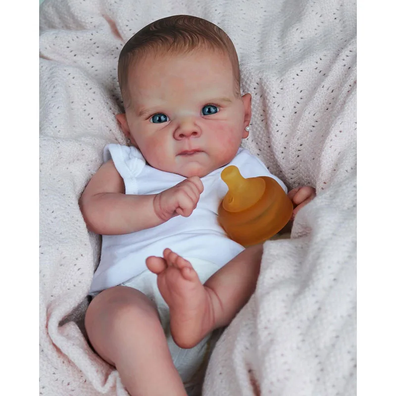 

45CM Newborn Baby Doll Bettie Lifelike Soft Cuddly Reborn Baby Multiple Layers Painting 3D Skin Visible Veins Toys for Girls