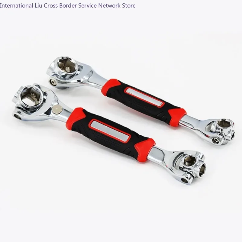 52 in 1 Tools Socket Works Universal Ratchet Spline Bolts Sleeve Rotation Hand Tools 360 Degree Universal Tiger Wrench