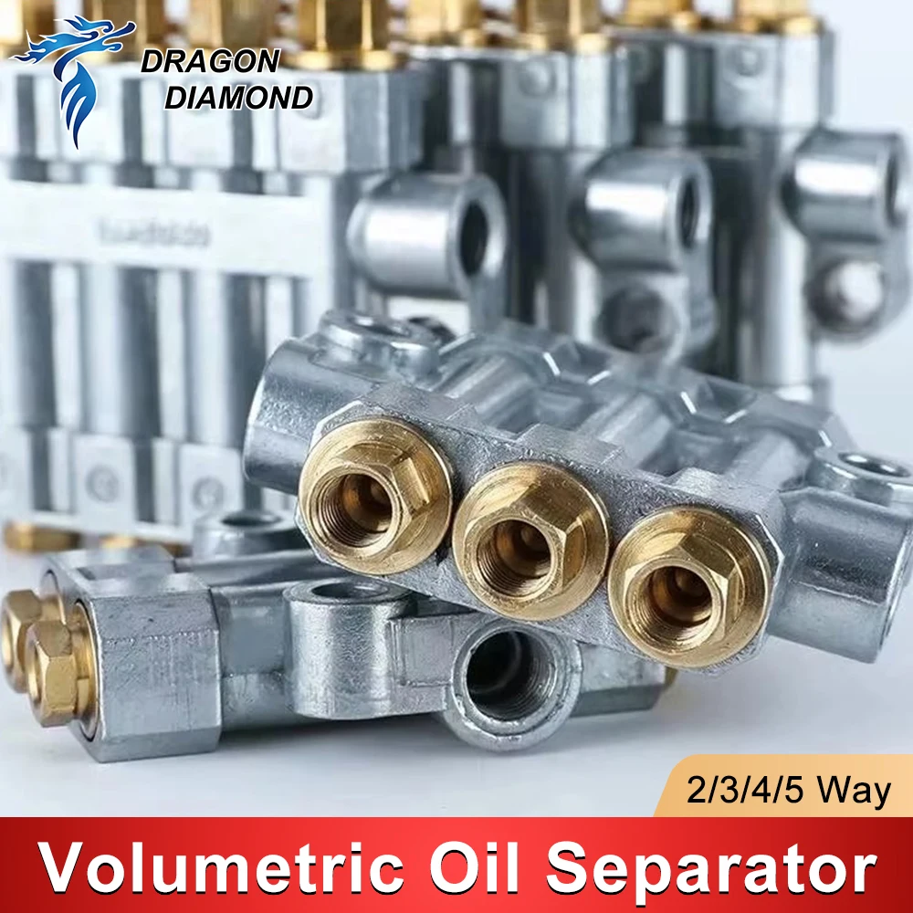 

1PC 2/3/4/5 Way Volumetric Oil Separator Lubricating Oil Piston Distributor Manifold Block CNC Machine Tool Distribution Valve
