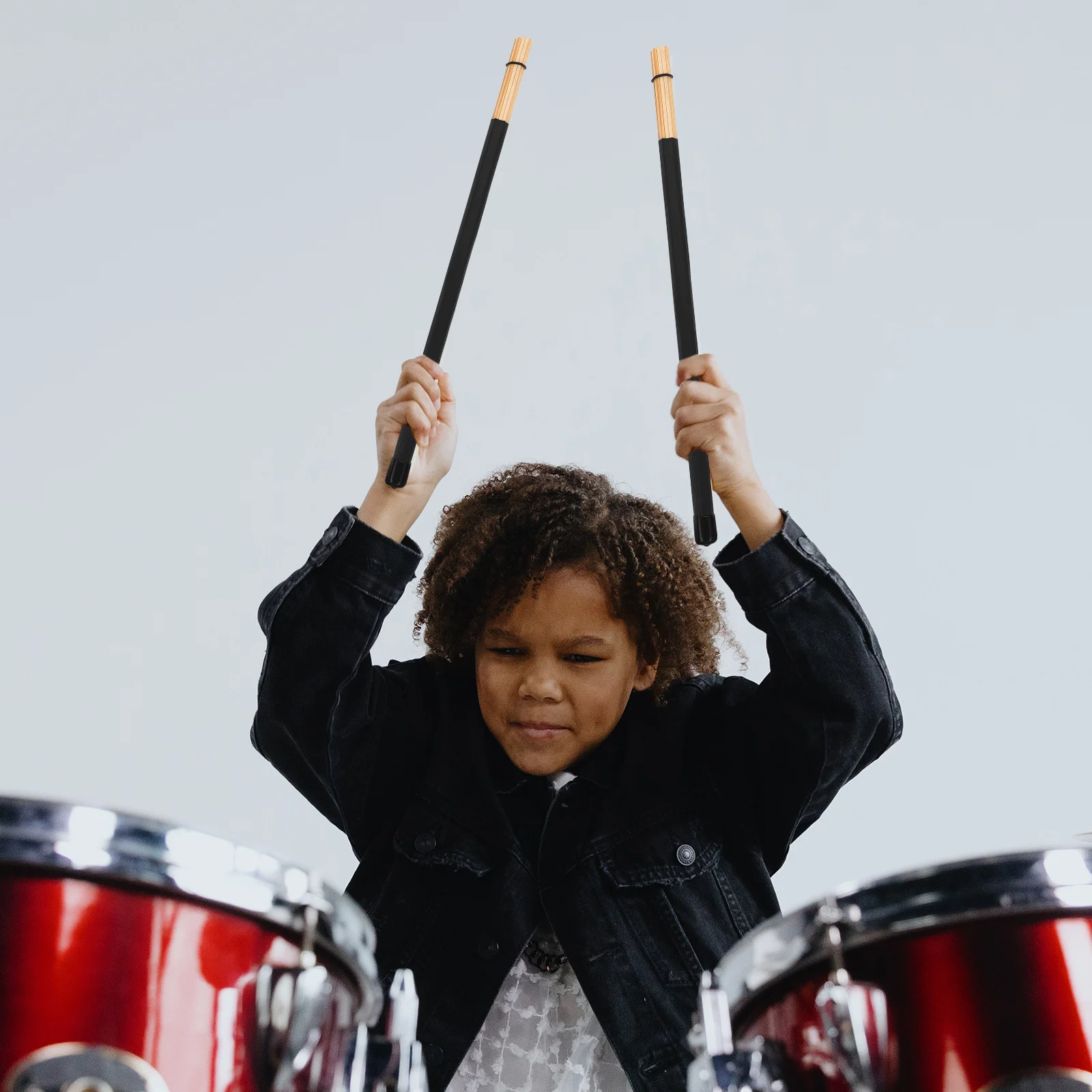 

1Pair Bamboo Drumsticks Solid Wear Resistant Professional Percussion Drumstick Replacement for Beginners Bamboo Drumstick