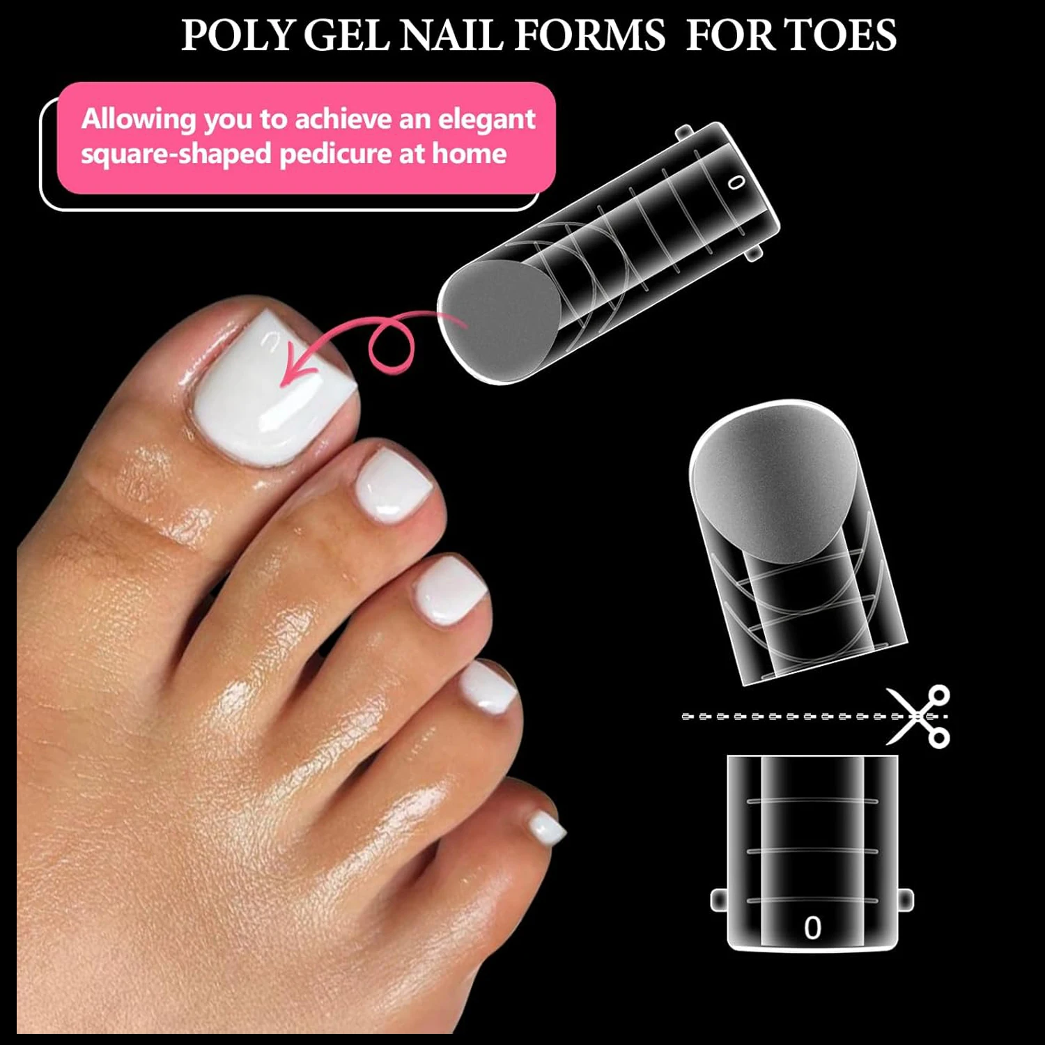 مجموعة أظافر بولي جل، لوحة أظافر مزدوجة الشكل لأظافر القدم قابلة لإعادة الاستخدام من إيبانكو، أطراف جل بولي مع فرشاة مزدوجة الأطراف وملف أظافر، 5 قطع - 12 مقاسات 120 قطعة #2