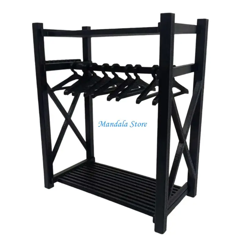 

U2JC Space Saving Doll Closet Plastic Features Storage Functions Gift For Nursery Organization
