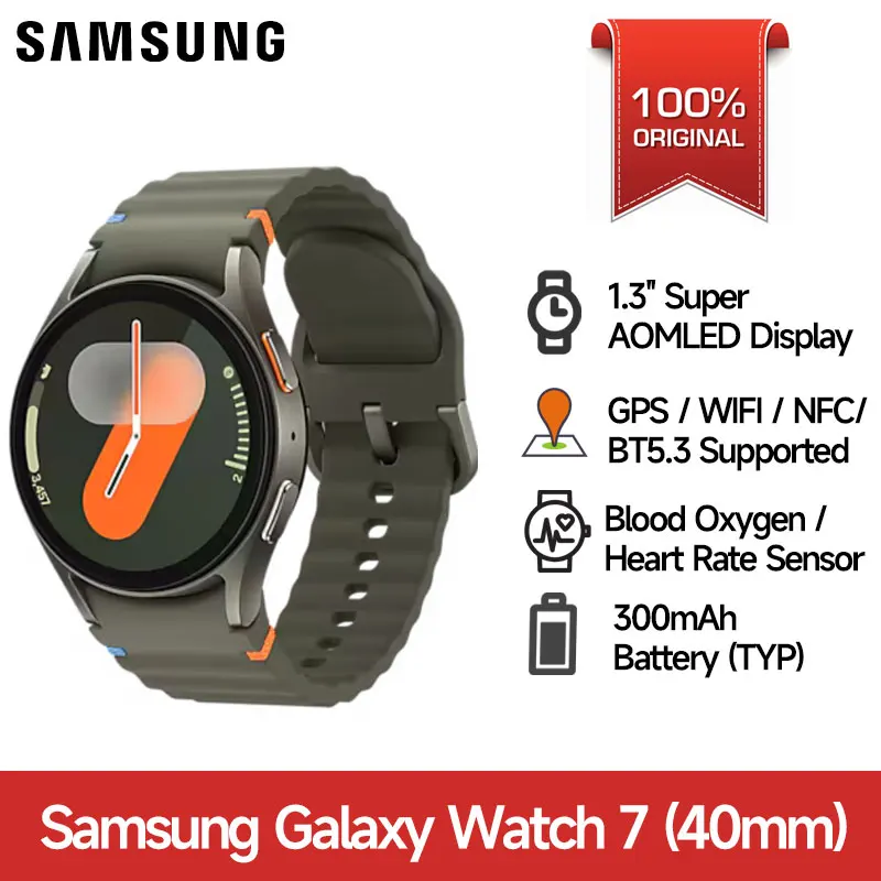 

Samsung Galaxy Watch 7 Series NFC Smartwatch 1.3'' Super AMOLED Display WiFi GPS Watch 300mAh Battery With Galaxy AI For S24