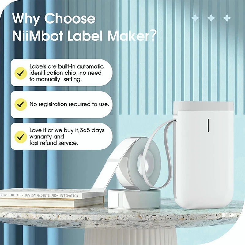 NIIMBOT D11 Mini Portable Printer Color Label Bluetooth D110 Printer Adhesive White Sticker Paper Price Paper Marking Machine