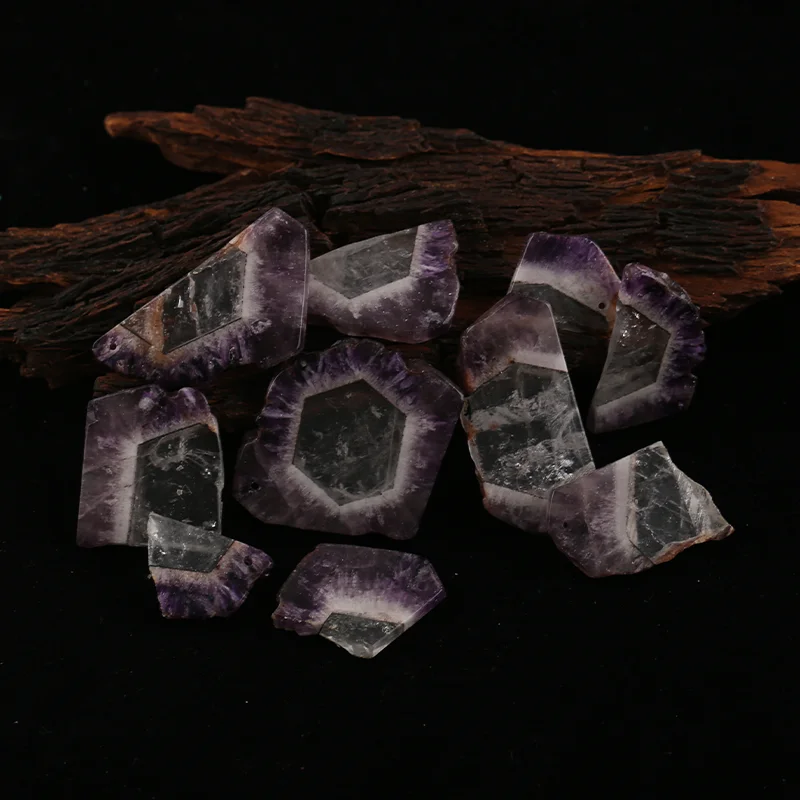 B&F 1 قطعة خرز حلق الجمشت - خرز من الحجر الطبيعي مصنوع يدويًا، مستلزمات مثالية لصنع المجوهرات.