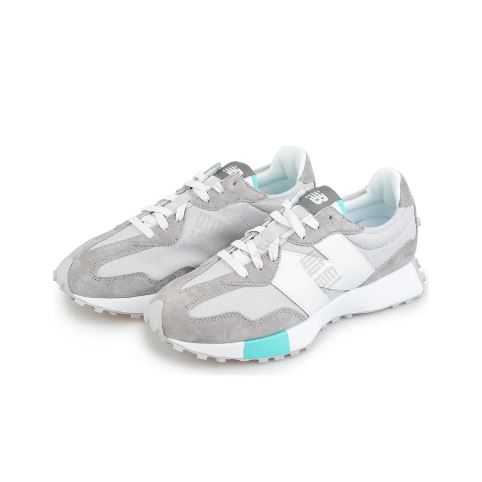 حذاء الجري New Balance NB 327 Retro Fashion Fabric ذو القطع المنخفضة، طراز للجنسين، رمادي أزرق