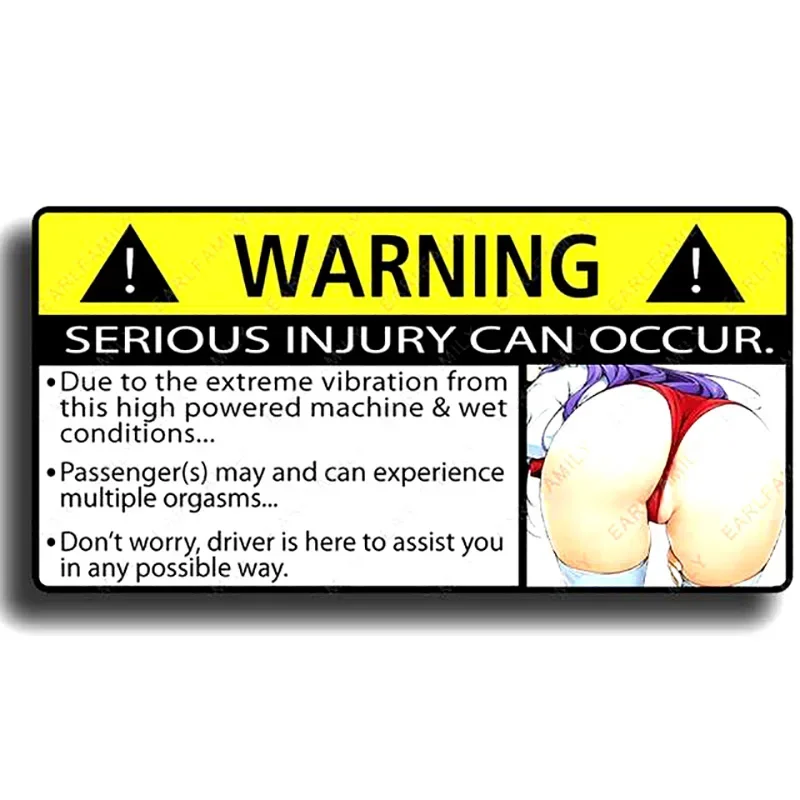 For Sexy Boat Vibration Warning Car Stickers Graffiti Decal RV JDM VAN Motorcycle Trunk Scratch-Proof