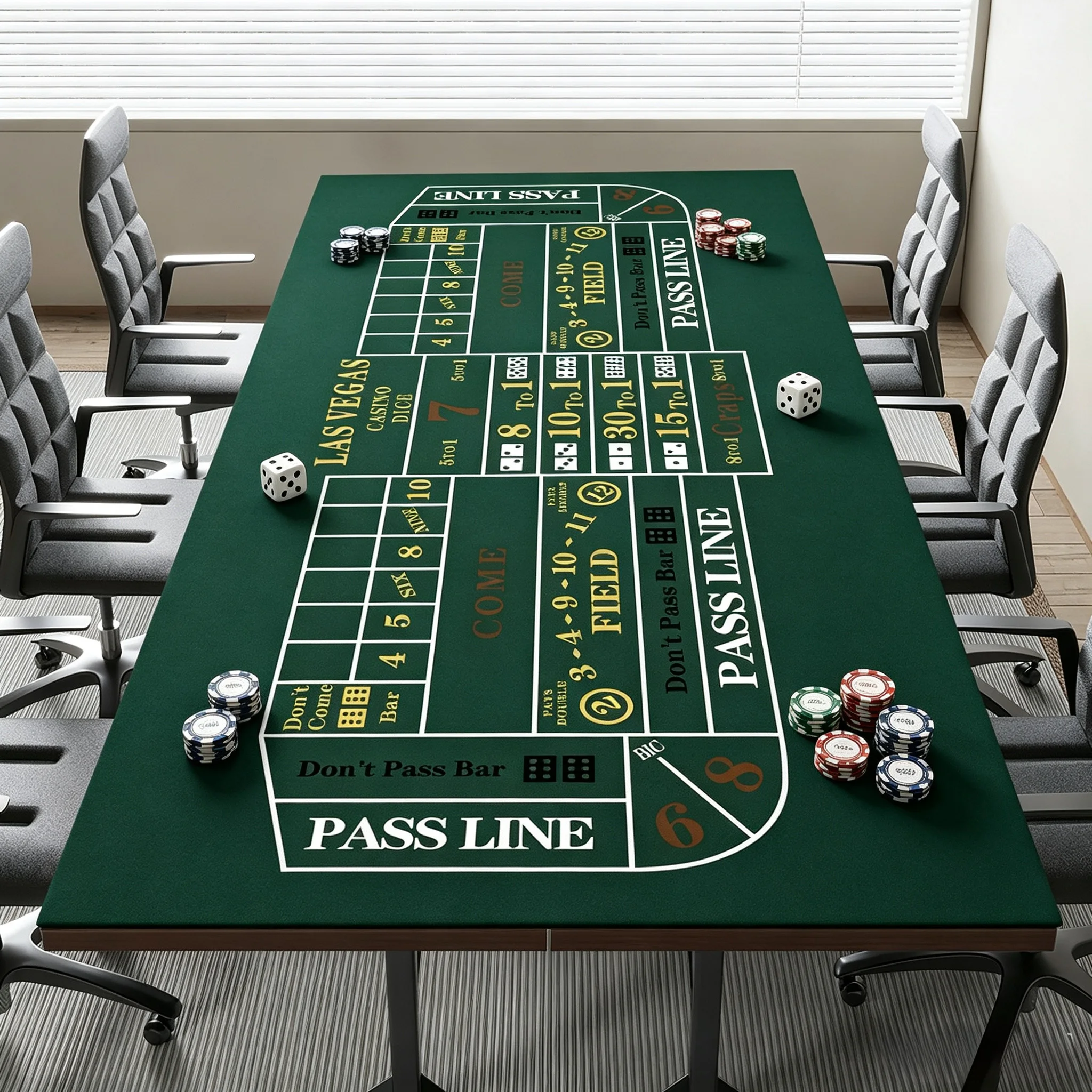 180x90cm Craps Game Tablecloth Non-woven Pattern Beautifully Foldable Game Tablecloth Party Game Accessories