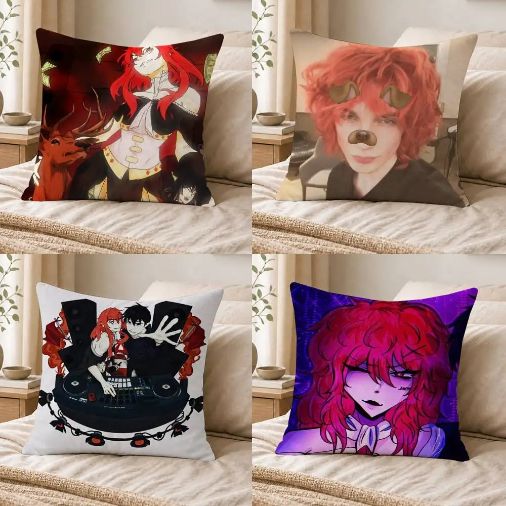 A-Asteria K-Kets4eki PARTY4LIFE  Double-sided Printed Square Decorative Cushion Cover for Sofa Living Room Home Decor