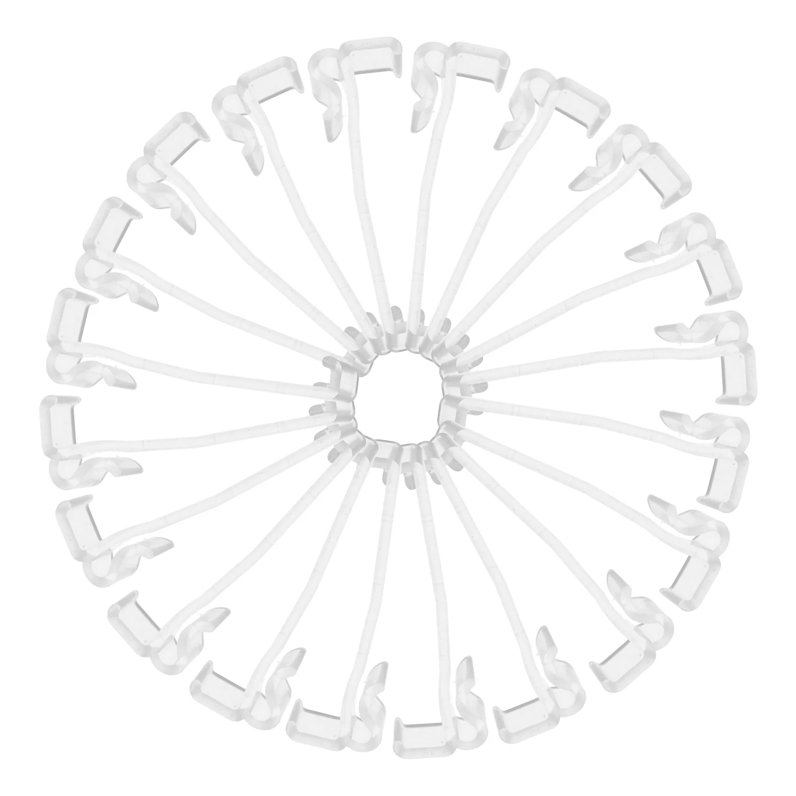 

20 Pcs Vertical Curtain Clip Hidden Valance Positioning Clear Clips Blind Replacement See