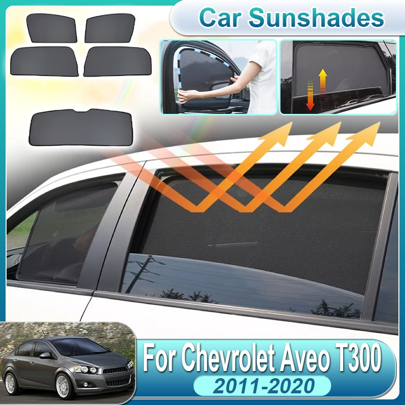 

For Chevrolet Aveo T300 2011-2020 Sedan Sonic Holden Barina Car Sun Shade Front Rear Windshield Mesh Sun Visor Cover Accessories