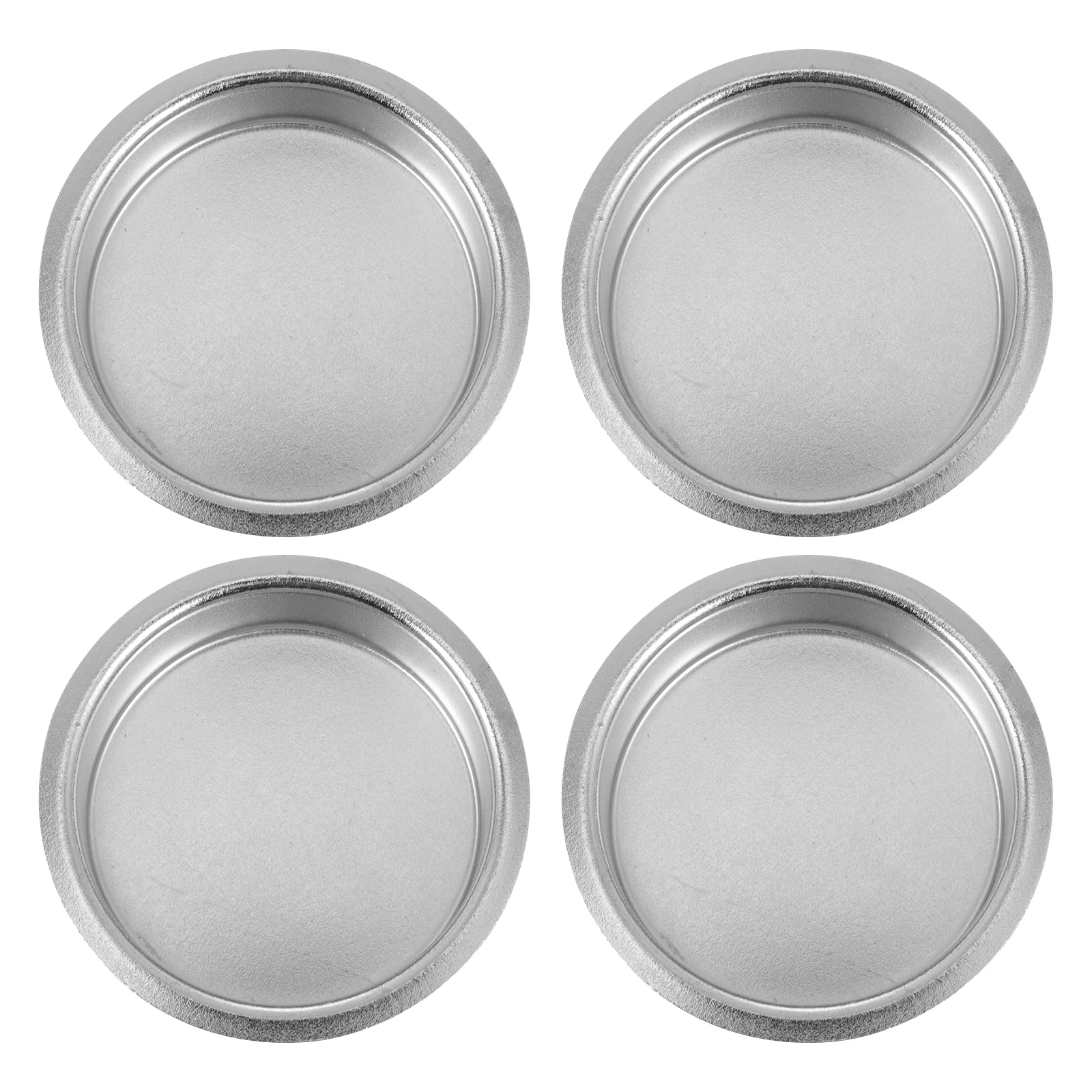 

4 Pcs Metal Cups Smooth Bottom Halloween Decor Household Candlesticks Tin Vessels Mini Candles Safe
